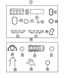 Genuine Mopar Engine Gasket Kit 68223390AC - Picture 1 of 1