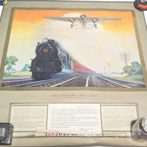 1931 Grif Teller PRR Calendar Giant Conquerors Of Space And Time Train Railroad - Picture 1 of 11