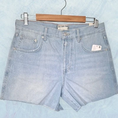 FREE PEOPLE  Mid Rise Shorts | Summer Shorts Denim  Shorts| 29W, RRP£68 - Image 1 of 4