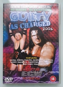 Rare ECW Guilty as Charged 2001 DVD – Last Ever ECW PPV, Wrestling Classic - Picture 1 of 6