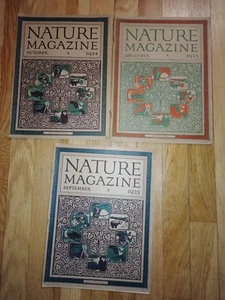Lot of 3 Old Vintage 1920's Nature Magazines - Picture 1 of 2