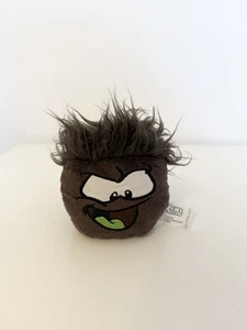 Disney Club Penguin Black Smiley Spikey Hair Puffle Retired Soft Plush Toy 4” - Picture 1 of 4