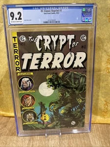 EC Comics CRYPT Of TERROR #1 1973 CGC 9.2 OW Pgs EC Reprints Graded Comic - Picture 1 of 3