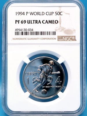 1994 P World Cup Half Dollar 50¢ NGC PF 69 Ultra Cameo - Image 1 of 4