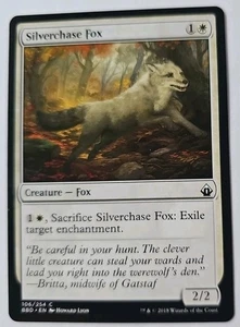 MTG Magic The Gathering Card Silverchase FoxCreature Fox Whaite Battlebond 2018 - Picture 1 of 2