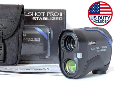 [TOP MINT] Nikon COOLSHOT Pro II Stabilized Laser Rangefinder Black From JAPAN - Image 1 of 4