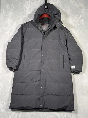 Jordan Parka Coat Womens Large Black Down Puffer Flight Hooded Long Nike Jacket - Image 1 of 4