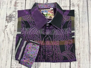 Men’s Robert Graham Shirt Sz XL Button Down Paisley Excellent Condition Skull. - Picture 1 of 8