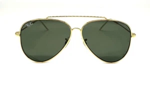 Ray Ban Aviator Reverse Gold Arista / Green Sonnenbrille 0RB0101S 001/VR 59MM - Bild 1 von 8