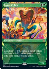 1x Lotus Cobra - Foil - Showcase Moderate Play, English Zendikar Rising MTG Magi