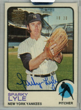 2018 Sparky Lyle /30 Topps Archives Signature Series Retired Player Edition 