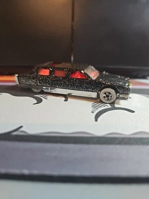 Hot Wheels 1990 Glitter Black Limo Cadillac Lowrider 1:64 Diecast Collectible - Image 1 of 3