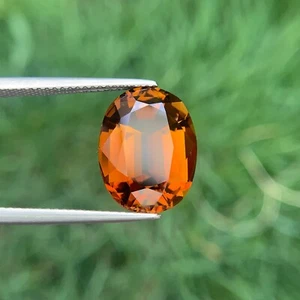 8.65 Cts Natural Orange Tourmaline Beautiful Oval Cut Loose Gemstone Tanzania - Picture 1 of 5