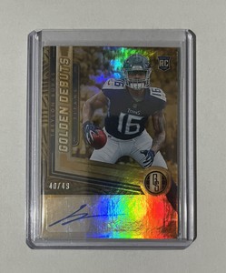 2022 Gold Standard Golden Debuts Treylon Burks #/49 Titans (RC,AUTO,SN)