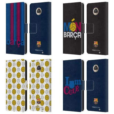 OFFICIAL FC BARCELONA CAMPIONS LEATHER BOOK WALLET CASE FOR MOTOROLA PHONES - Image 1 of 4
