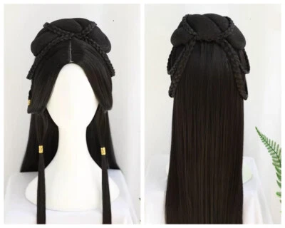 Chinese Ancient Lady Cosplay Hanfu Wig Traditional Hairpiece Party Prop Wig 28'’ - Image 1 of 4