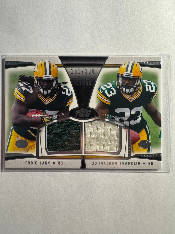 K264,321 - 2013 Topps Prime Dual Combo Relics #DCRLF E. Lacy/J. Franklin #/330 - Image 1 of 1
