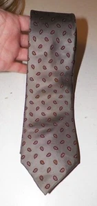 MEN'S VINTAGE YSL YVES ST LAURENT GRAY & PAISLEY SILK TIE - Bild 1 von 4
