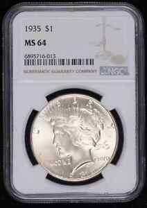 1935 P Peace Silver Dollar NGC MS-64