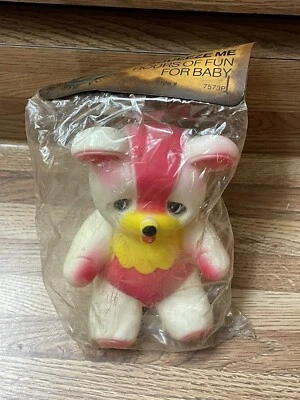 Vintage Baby World Squeeze Bear Squeaky Toy New Sealed 6 to 30 Months - Image 1 of 4