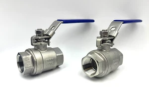 2pack 1000 WOG 3/4" Stainless Steel 316 Ball Valve 2pc Full Port - Picture 1 of 5