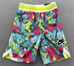 Nike Shorts Boys Sz M Dri Fit Multicolor Floral Print Standard Fit Basketball - Picture 1 of 15