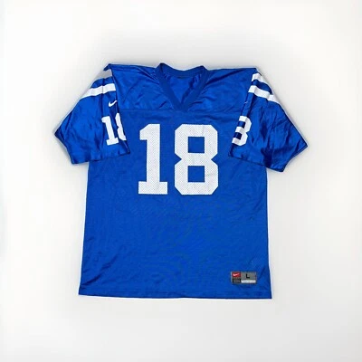 Camiseta de fútbol americano vintage Nike Indianapolis Colts Peyton Manning #18 NFL para hombre talla L Foto 1 de 4