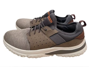 Skechers Solvano Caspian Brown Comfort Slip On Sneaker Men's size 10.5 - Picture 1 of 9