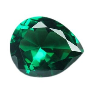 Pear-Shaped green spinel 8x12mm Loose Stone Synthetic Emerald Gem