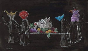 LEONORA CARRINGTON Surrealism Art Poster or Canvas Print "Personajes Llevando" - Picture 1 of 1
