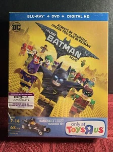 The Lego Batman Movie Blu-Ray/DVD Batmobile Lego Toys R Us Exclusive NEW SEALED - Picture 1 of 3