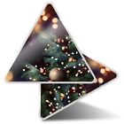 2 x Triangle Stickers 10 cm - Festive Christmas Tree Xmas  #2860