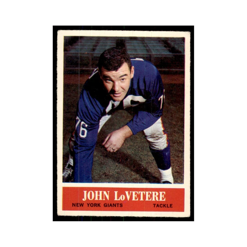 1964 Philadelphia John LoVetere Football Cards #120 - Image 1 of 3