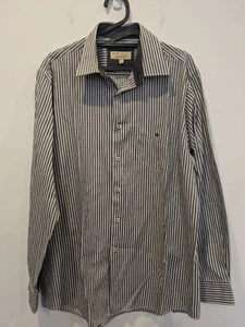 Daniel Grahame Drifter Tailored Long Sleeve Striped Shirt Size Large - Picture 1 of 7
