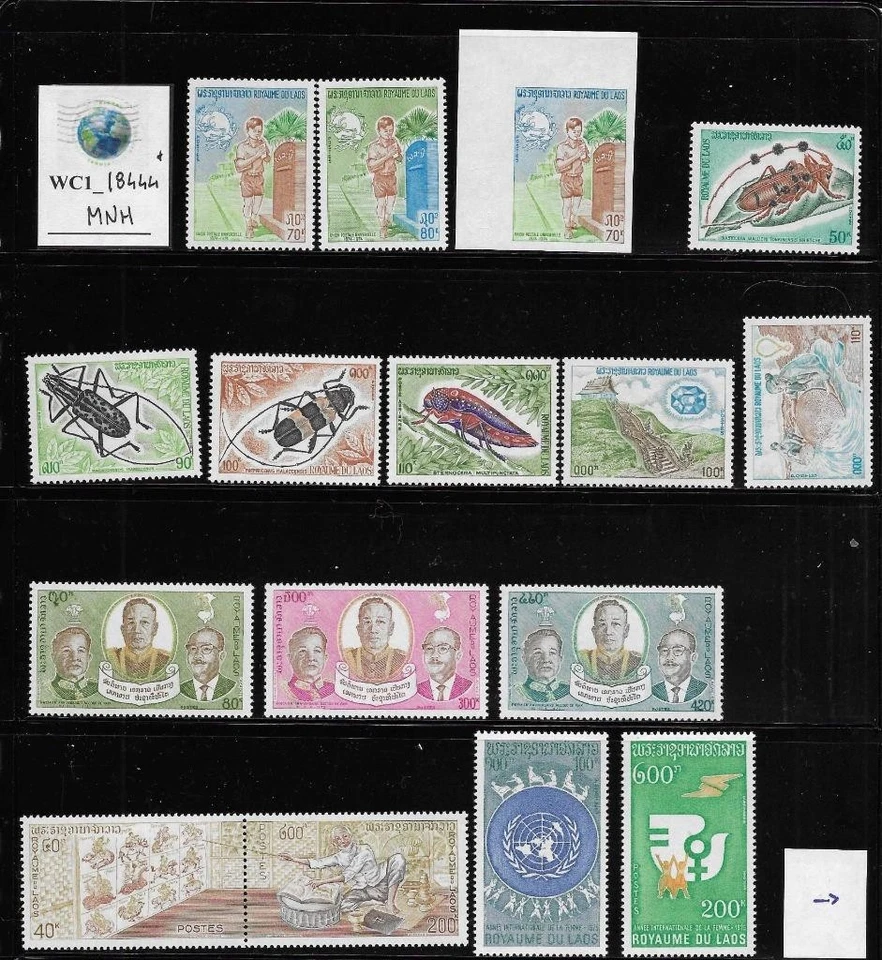 WC1_18444*. LAOS. Clean lot of 1974-1981 cplt. sets, stamps, souv. sheets. MNH - Image 1 of 1