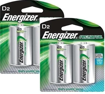 2 - Batería Energizer Recargable D Nimh Paquete de 2 Foto 1 de 4