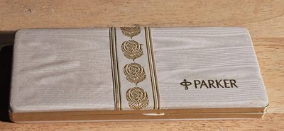 PLUMA ESTILOGRÁFICA MS PARKER 180 EMILIO PUCCI 1979 DE COLECCIÓN ACABADO SATINADO 14 K M/XF Foto 1 de 4