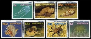 AUSTRALIA 1986 Marine Life - Series 3 Venomous Full Set of 7 MNH - Picture 1 of 8