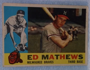 Collectible 1960 Topps Ed Mathews Baseball Trading Card (#420) - Picture 1 of 2