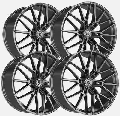 22" 4 New TIS 506GM  22x10 Gloss Gunmetal Anthracite  +24 Ford F150 6x135 - Imagem 1 de 4