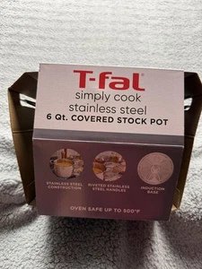 T-FAL Simply Cook Edelstahl 6 Quart Deckel mit Deckel Induktion Backofenfest - Bild 1 von 4