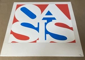 OASIS Little By Little 2002 US PROMO LITHOGRAPH SIMON HALFON SIGNED & NUMBERED - Picture 1 of 3