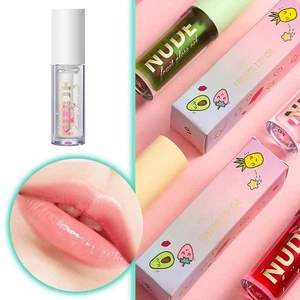 1PC Fruit Lip Water Gloss Lip Glaze Clear Care Lip Plumping Liquid 2ml White - Picture 1 of 3