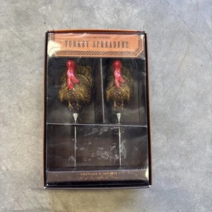 Esparcidores de pavo William Sonoma, juego de 2, asas de cerámica escultórica, ¡fabuloso! - Imagen 1 de 2