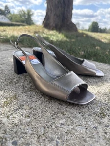 Sandalias Lifestride Analee Peep Toe plateadas con cordones tacón de novia para mujer 7,5 nuevas sin caja - Imagen 1 de 14