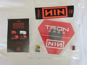 TRON ARES Nine Inch Nails 7" Vinyl SDCC 2025 Sticker Pin Bag Flyer NIN IN HAND - Picture 1 of 2