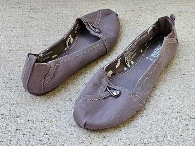 Mad Love женщин туфли поскользнуться мокасины серый холст текстиль верхний размер 9 - Изображение 1 из 4