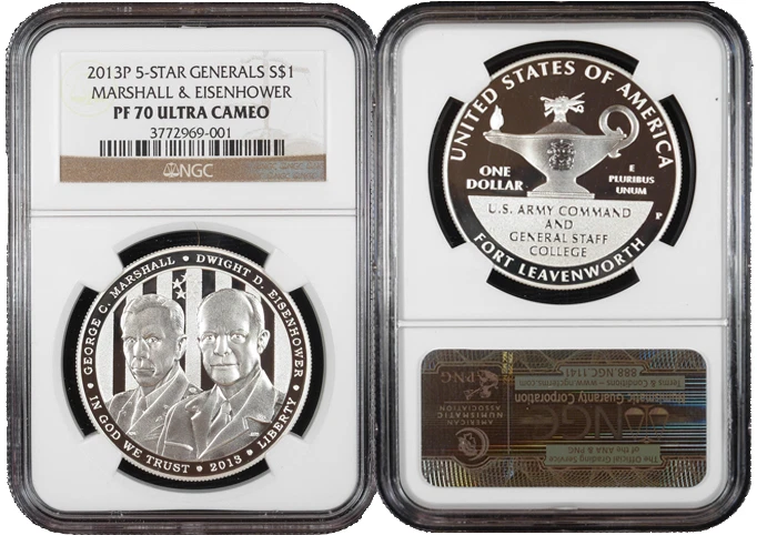 2013-P Proof $1 Silver Five Star General Commemorative NGC PF70UC - Image 1 of 1
