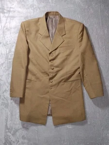 Mens Custom Taylor 3 Piece Suit Brown Tan Size 42 Academia Old Money Classic - Picture 1 of 19
