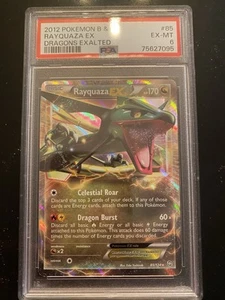 2012 POKEMON B&W DRAGONS EXALTED #85 RAYQUAZA EX PSA 6 - Picture 1 of 3